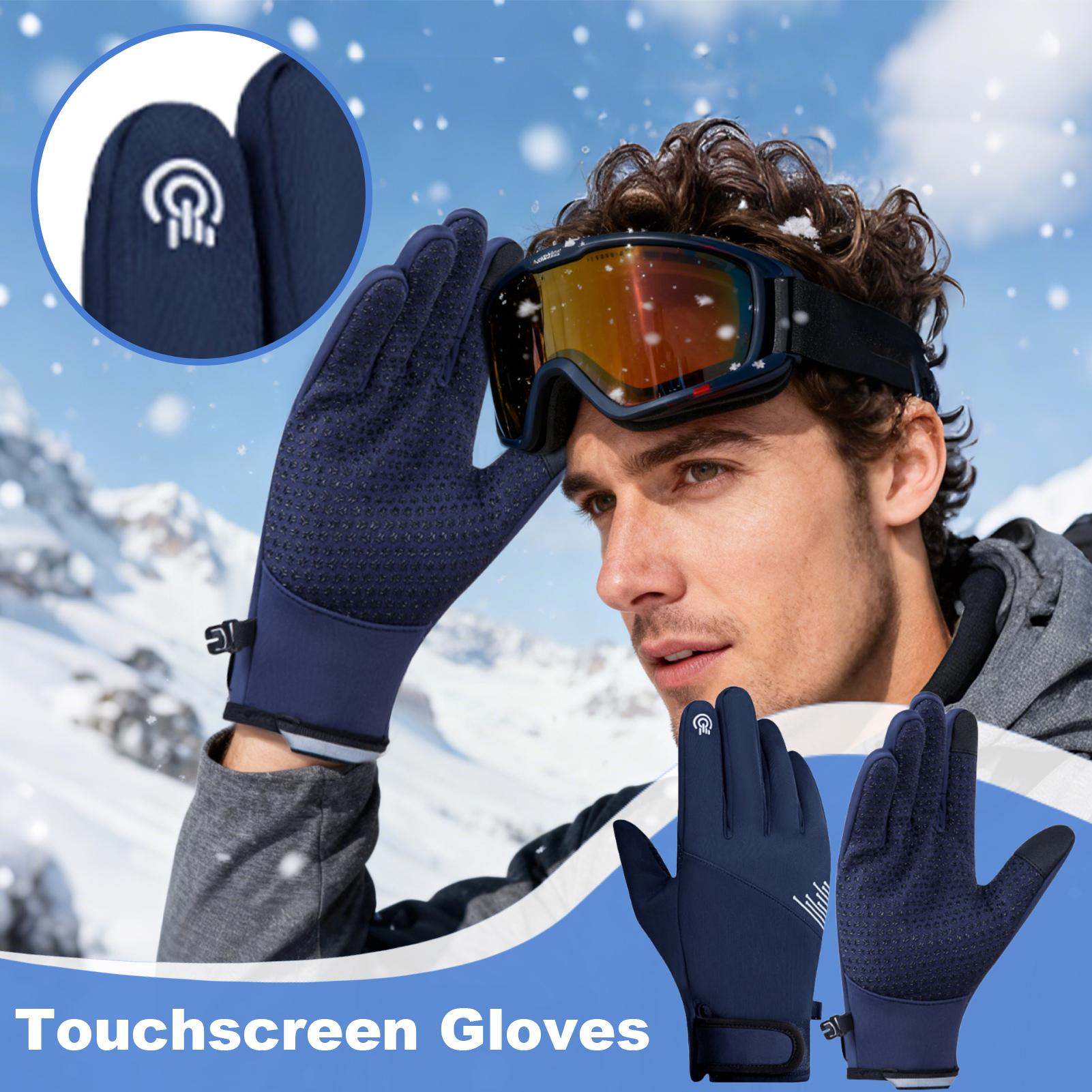 Running Gear In Cold Weather - 防寒手袋、アウトドアスポーツ用防風サーマルタッチスクリーン手袋、冬用暖かいスキー、サイクリング、ランニング、ハイキング用品