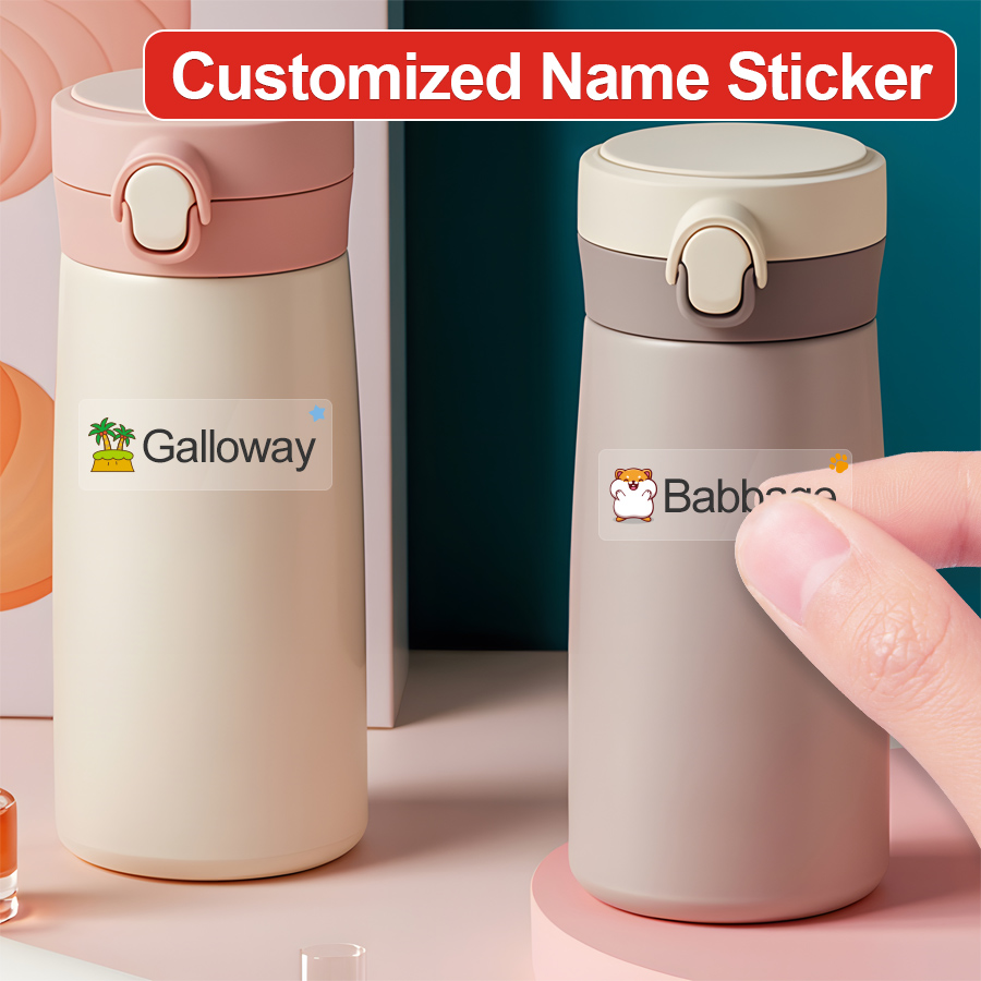 Blister Plaster Sport - 学校用品用カスタマイズ可能な透明ステッカー - 防水ラベル、子供DIYクラフト、スポーツボトル多言語デカール ‌