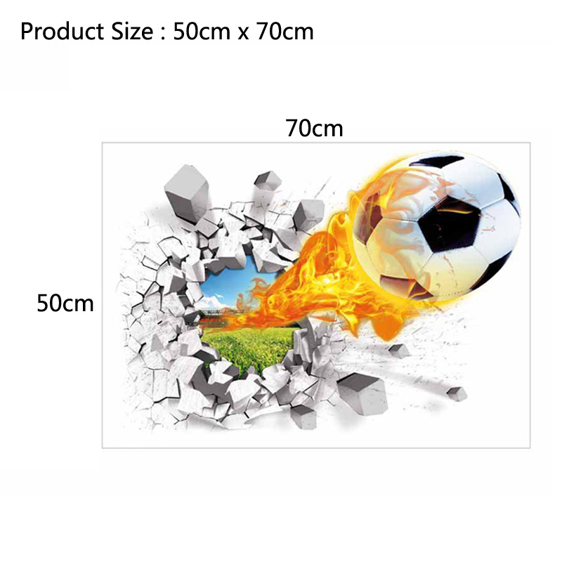 サッカーの壊れた3Dウォールステッカー,スポーツの装飾,壁画 - Blister Plaster Sport のレビューと価格
