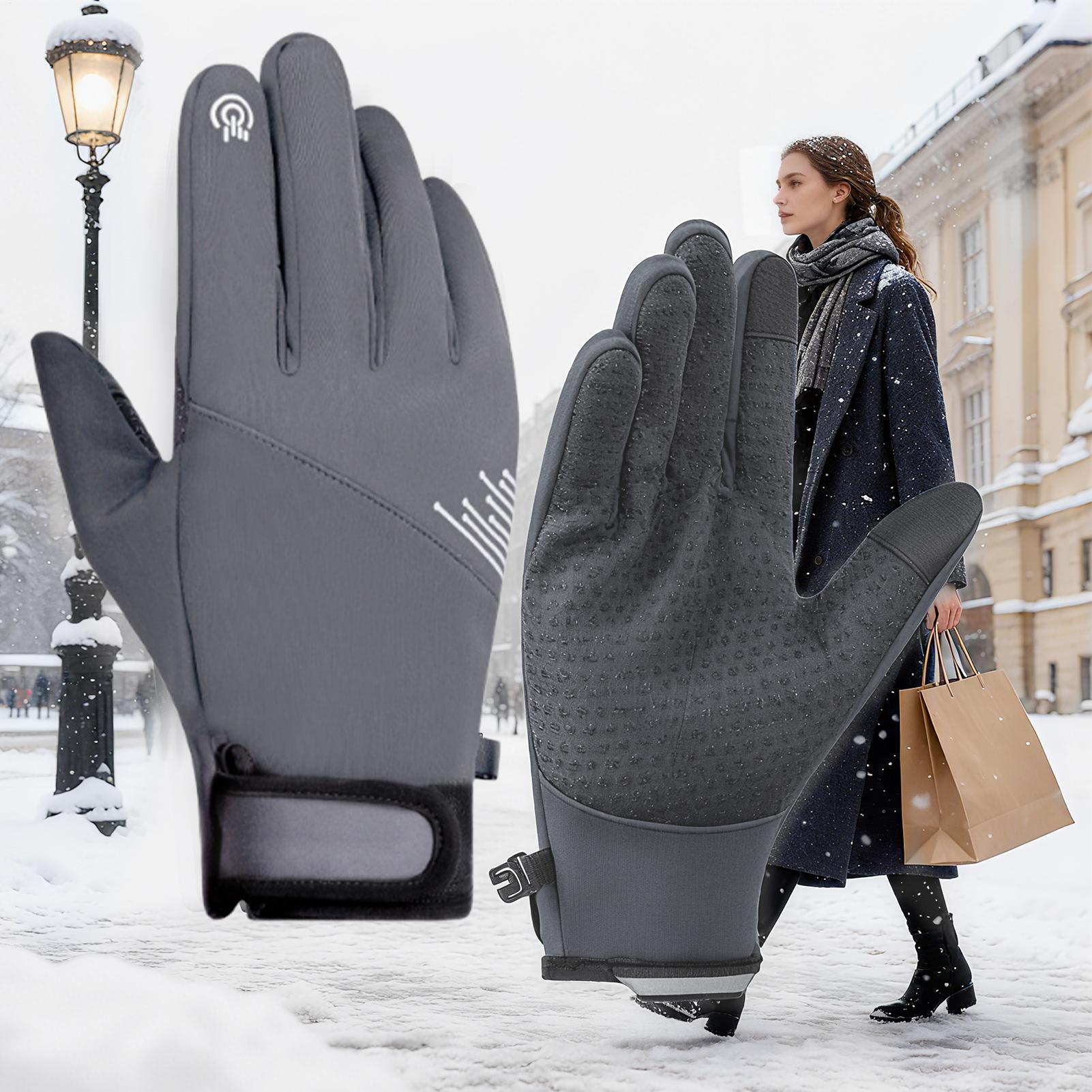 冬用暖かい手袋 防風 タッチスクリーン対応 寒さ対策 スノー - Running Gear In Cold Weather のレビューと価格