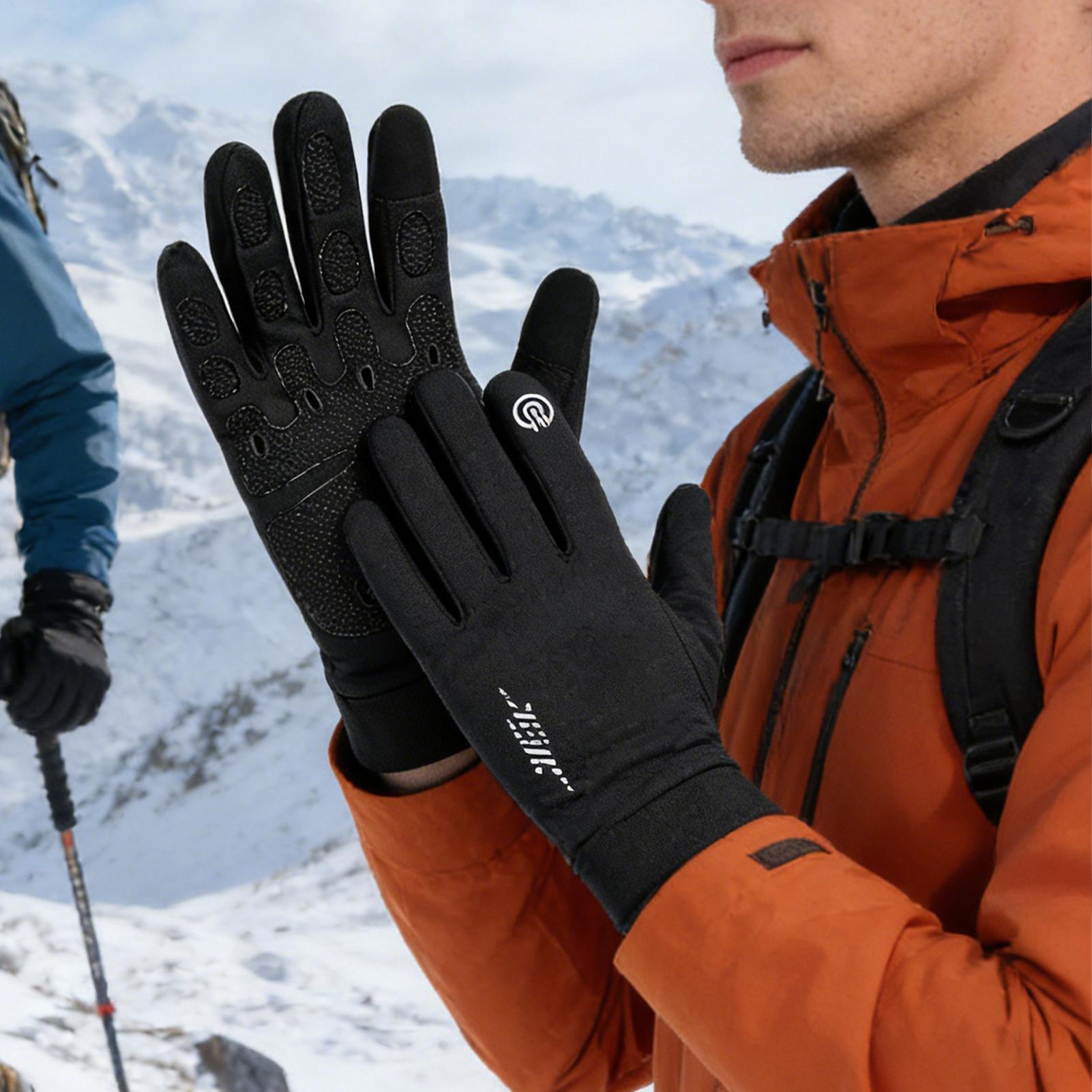暖かいサイクリンググローブ フルフィンガー アウトドアギア  - Running Gear In Snow のレビューと価格
